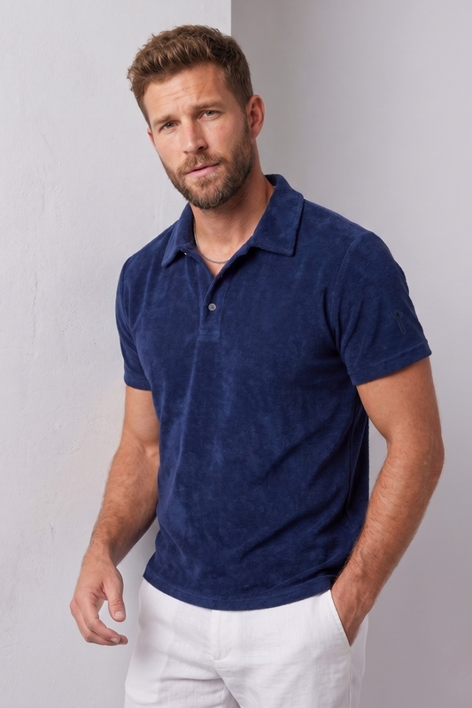 Navy Ocean Polo Towel